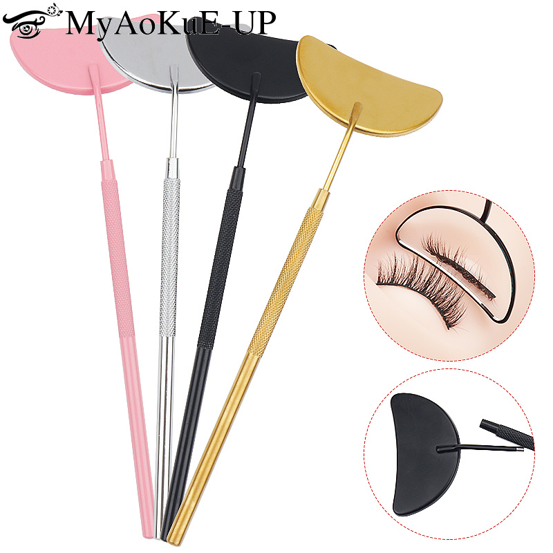 Eyelash Extension Remover At Home - 1pcs Eyelash EXTENSION กระจกรูปดวงจันทร์สแตนเลสที่ถอดออกได้ Lash Lifting