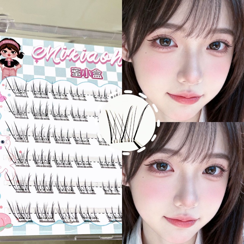 Lash Adhesive Glue - ขนตาปลอม Mixiaohe แบบไม่ใช้กาว ตรงเป็นธรรมชาติ นุ่ม ใช้ซ้ำได้