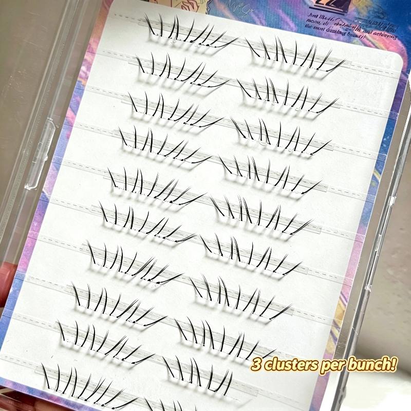 Lash Adhesive Glue - ชุดต่อขนตาล่างแบบธรรมชาติ ติดเองได้ ไม่ต้องใช้กาว ขนตาปลอมแบบเป็นช่อ สำหรับแต่งหน้า