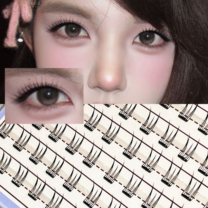 Lash Adhesive Glue - ขนตาปลอม Mixiaohe แบบบางไร้กาว 4 แบบ เบาสบาย