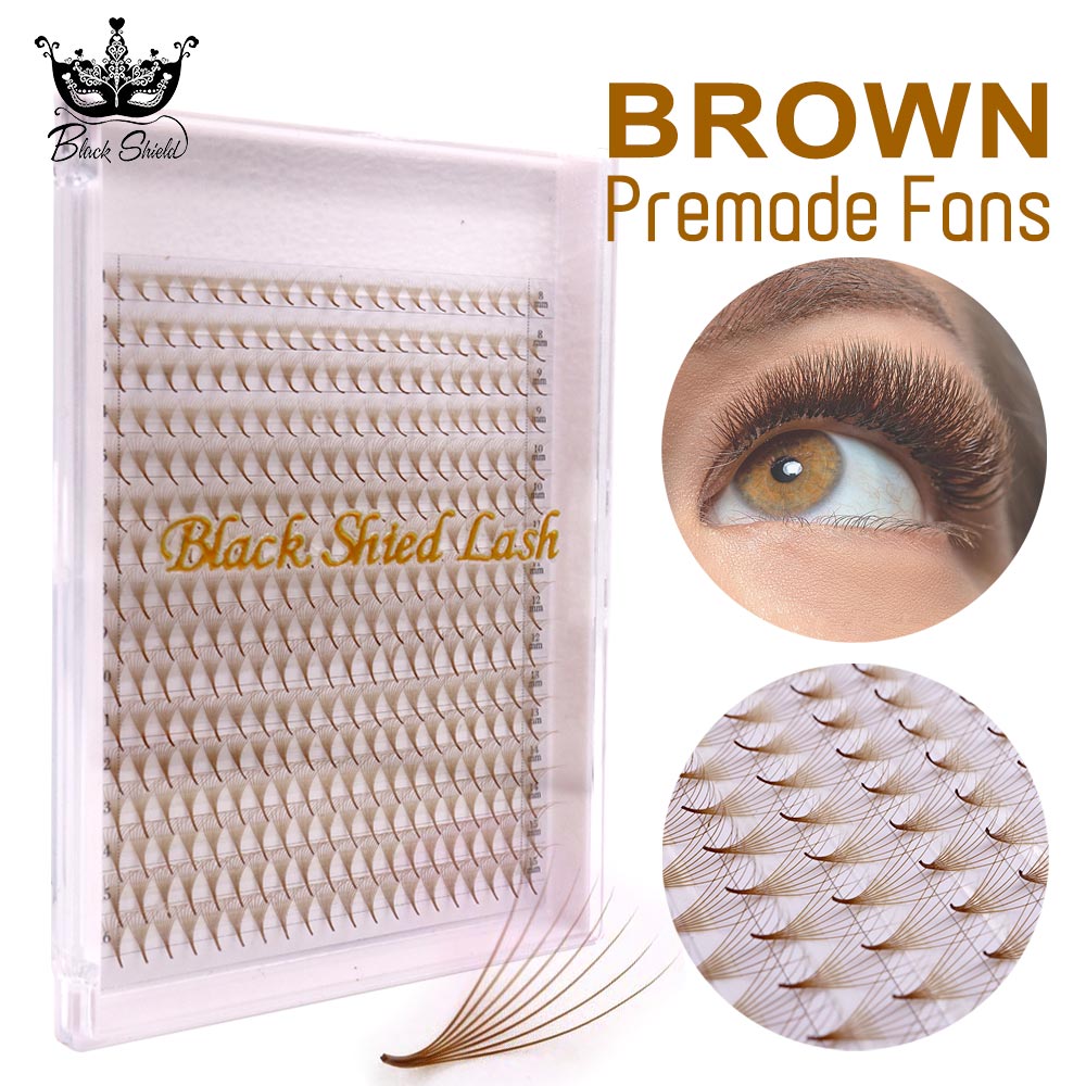 Eyelash Extension Remover At Home - ขนตาปลอมแบบพัดสำเร็จรูป 320 ชิ้น สีน้ำตาล ปลายแหลม 5D