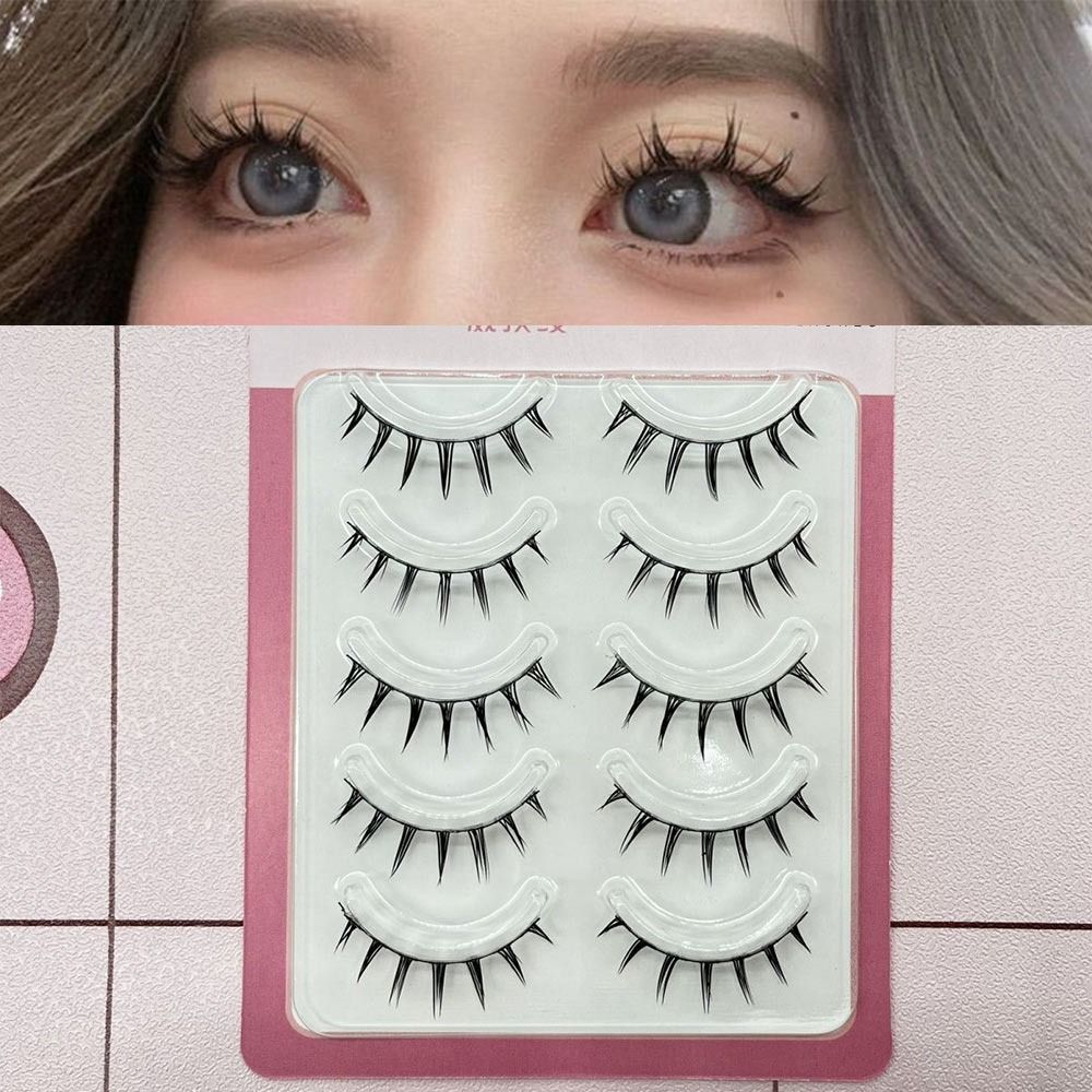 Eyelash Extension Anime - แพ็ค 5 คู่ ขนตาปลอมสไตล์ญี่ปุ่น สำหรับคอสเพลย์ ขนตาหนาแบบการ์ตูน