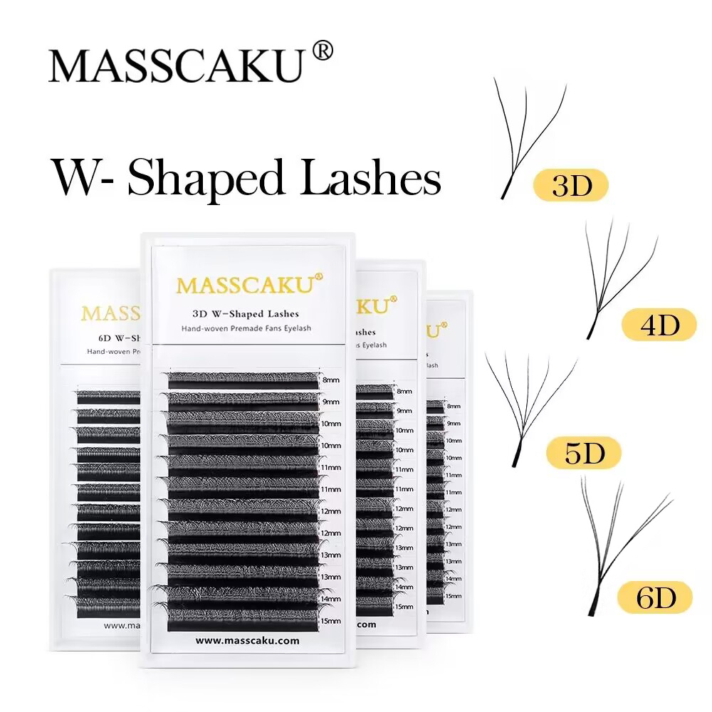 Eyelash Extension Volume Styles - MASSCAKU W รูปร่าง Bloom Eyelash Extensions
