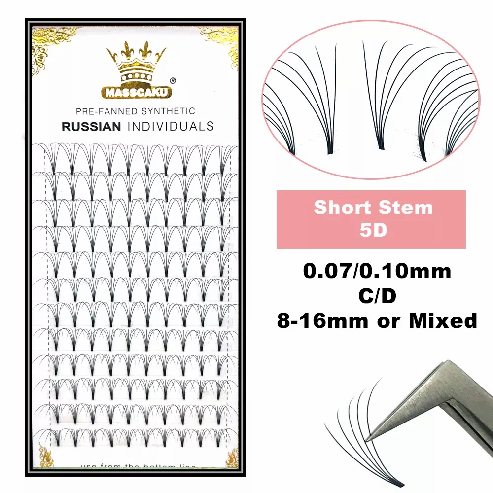 MASSCAKU Premade รัสเซียสั้นขน - Eyelash Extension Remover At Home บทวิจารณ์และราคา