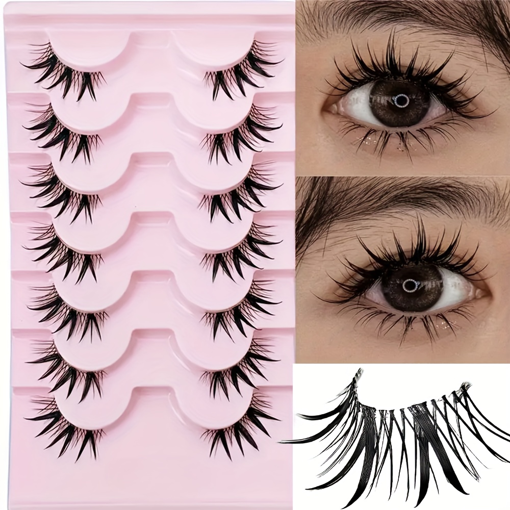 ขนตาปลอมแบบครึ่งตา 7 คู่ ขนตาป - Eyelash Extension Japan บทวิจารณ์และราคา