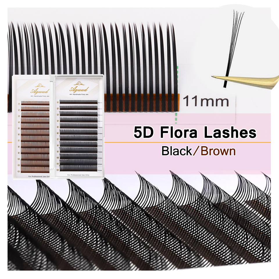 ขนตาปลอม AGUUD 5D Flora แบบพัด - Eyelash Extension Anime บทวิจารณ์และราคา