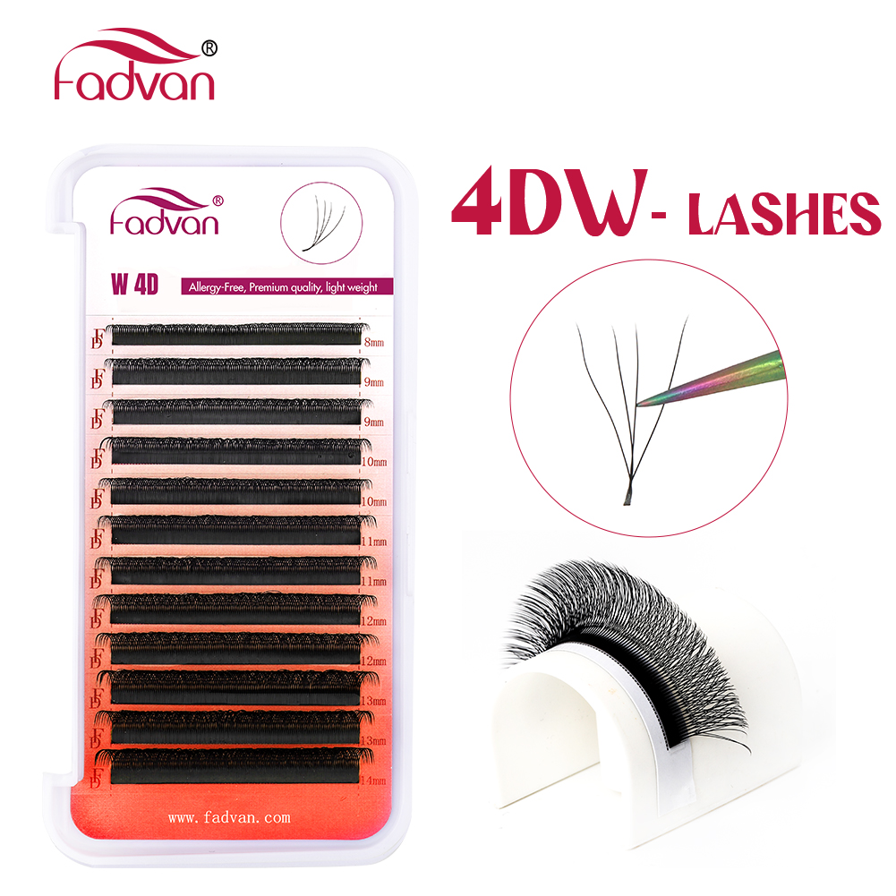 FADVAN 4D W รูปร่าง Premade ปร - Eyelash Extension Volume Styles บทวิจารณ์และราคา