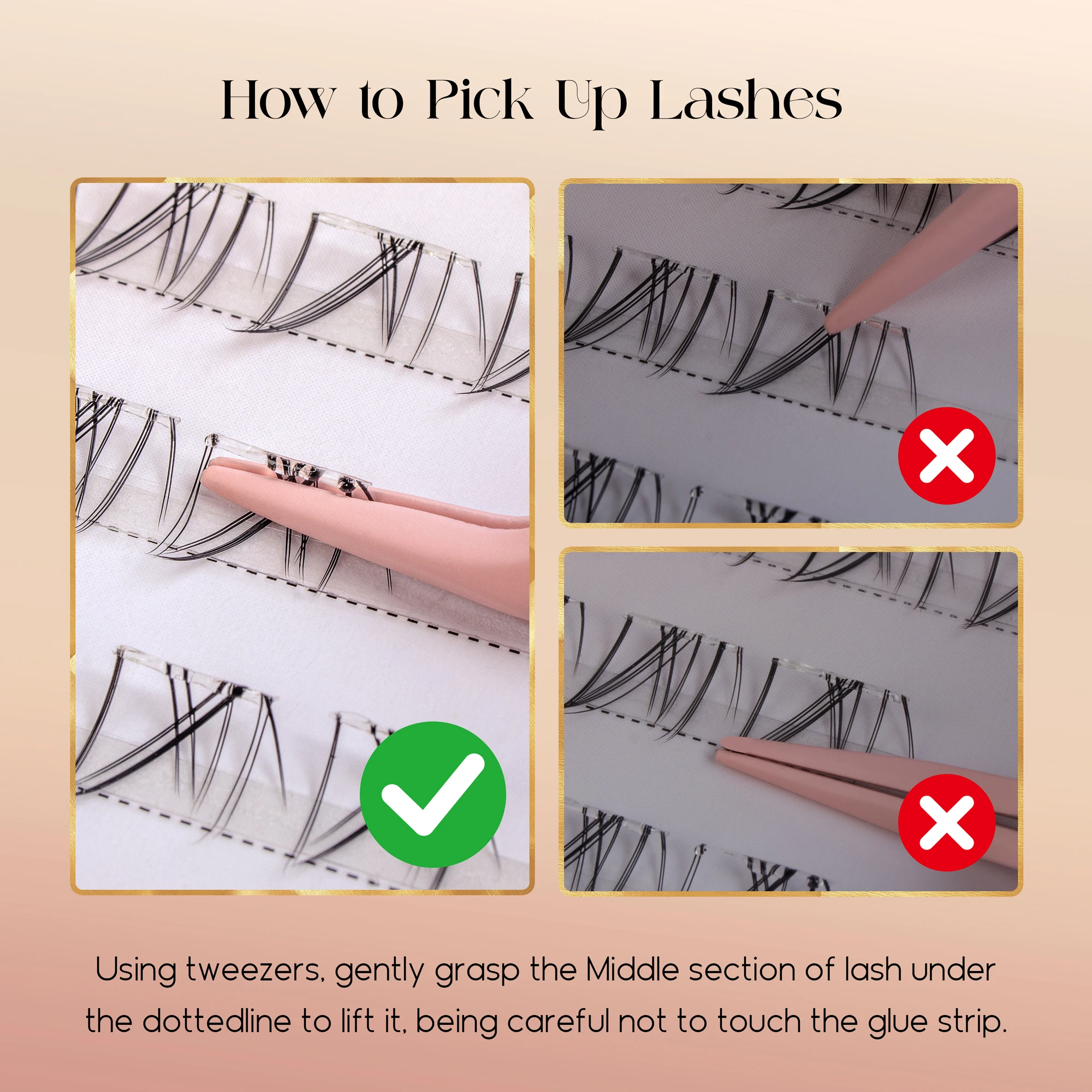 ขนตาล่างแบบไม่ต้องใช้กาว ดูเป็ - Lash Adhesive Glue บทวิจารณ์และราคา
