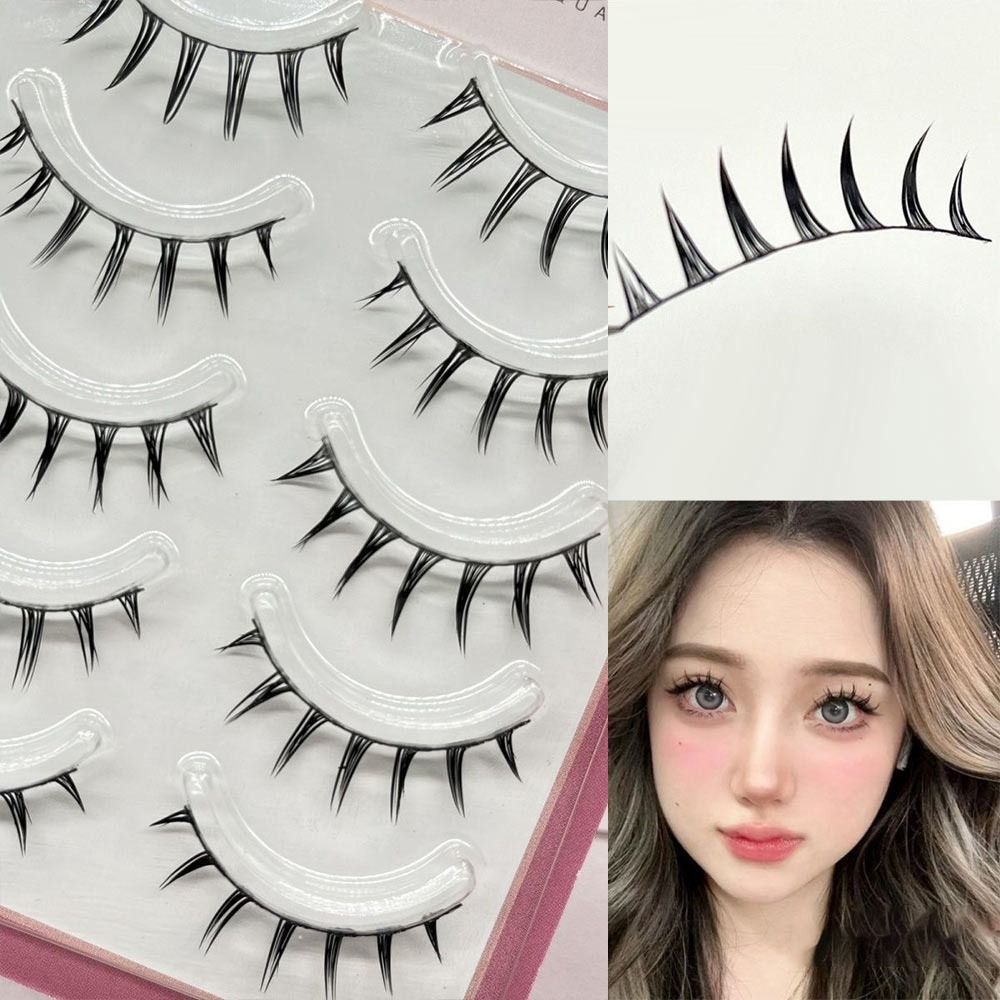 Faux Mink ขนตาปลอม 5 คู่แพ็ค D - Eyelash Extension Anime บทวิจารณ์และราคา