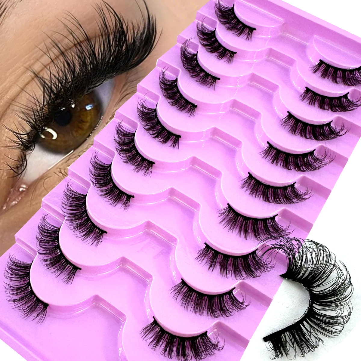 ขนตาปลอมแบบครึ่งเส้น AMSDCN รุ - Eyelash Extension Cat Eye บทวิจารณ์และราคา