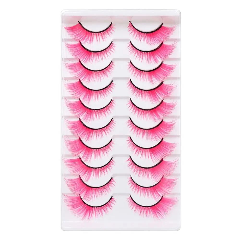 10 คู่ดูน่าทึ่งสีขนตาที่มีสีสั - Eyelash Extension Cat Eye บทวิจารณ์และราคา
