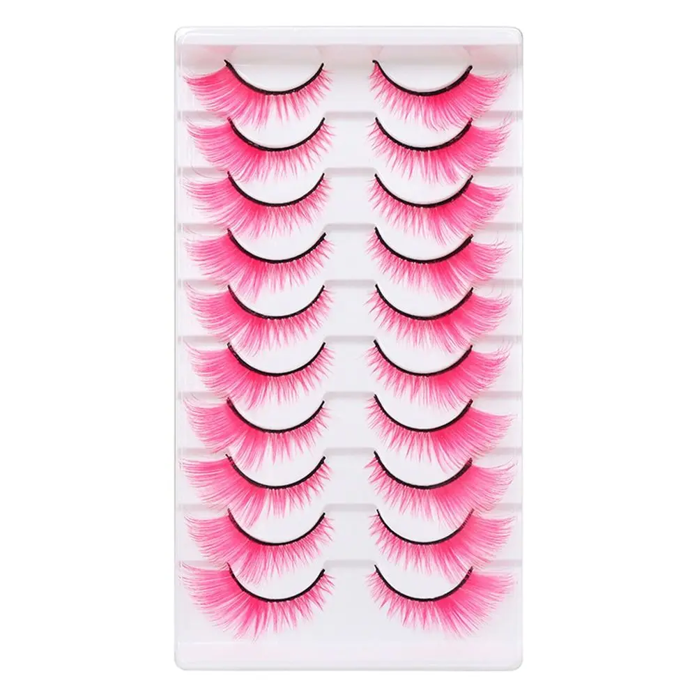 10 คู่ดูน่าทึ่งสีขนตาที่มีสีสั - Eyelash Extension Cat Eye บทวิจารณ์และราคา