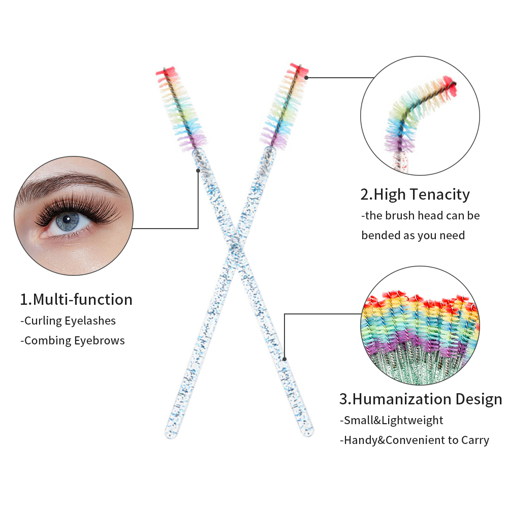 แปรงแต่งขนตาคริสตัลสีรุ้ง 50 ช - Eyelash Extension Examples บทวิจารณ์และราคา