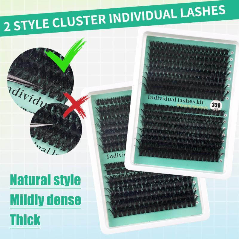ขนตาปลอมแบบ DIY 5D ฟูฟ่อง 320  - Eyelash Extension No 9 บทวิจารณ์และราคา