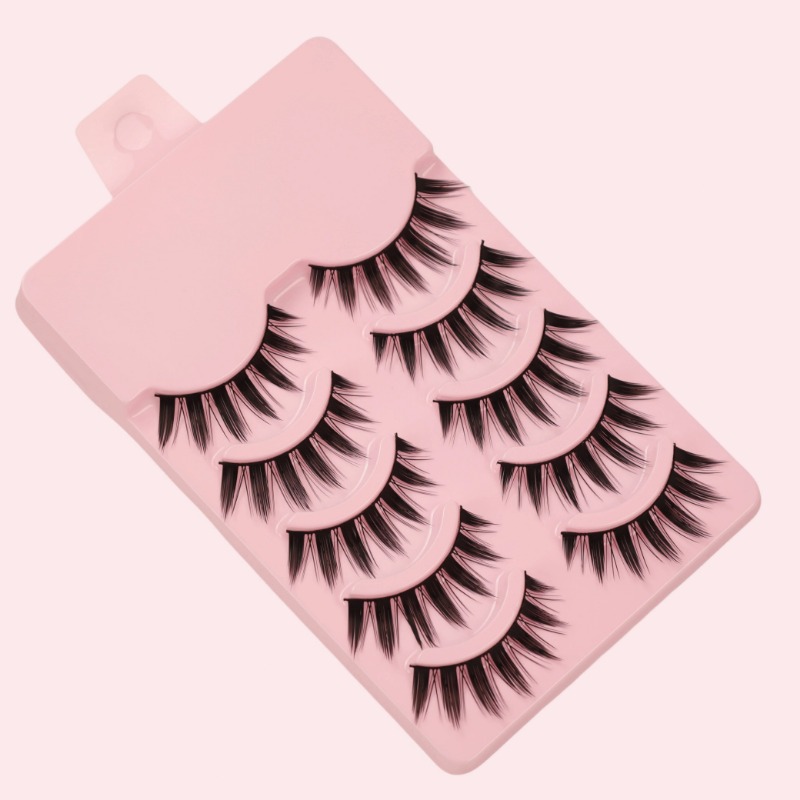 ขนตาปลอมแบบมังงะ 5 คู่ ขนตาปลอ - Eyelash Extension Cat Eye บทวิจารณ์และราคา