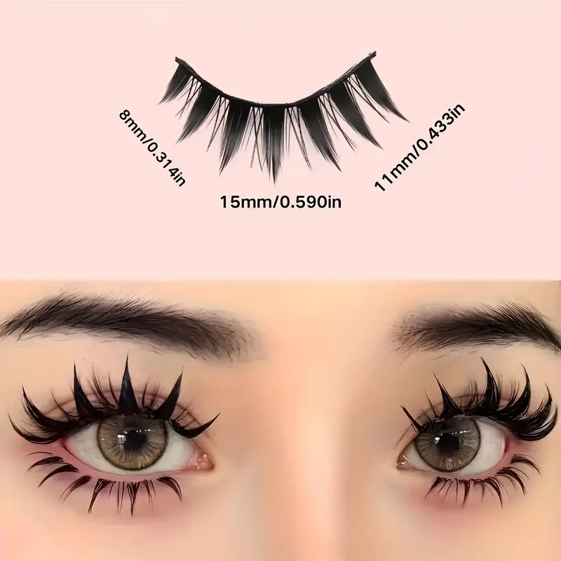 ขนตาปลอมแบบมังงะ 5 คู่ ขนตาปลอ - Eyelash Extension Cat Eye บทวิจารณ์และราคา