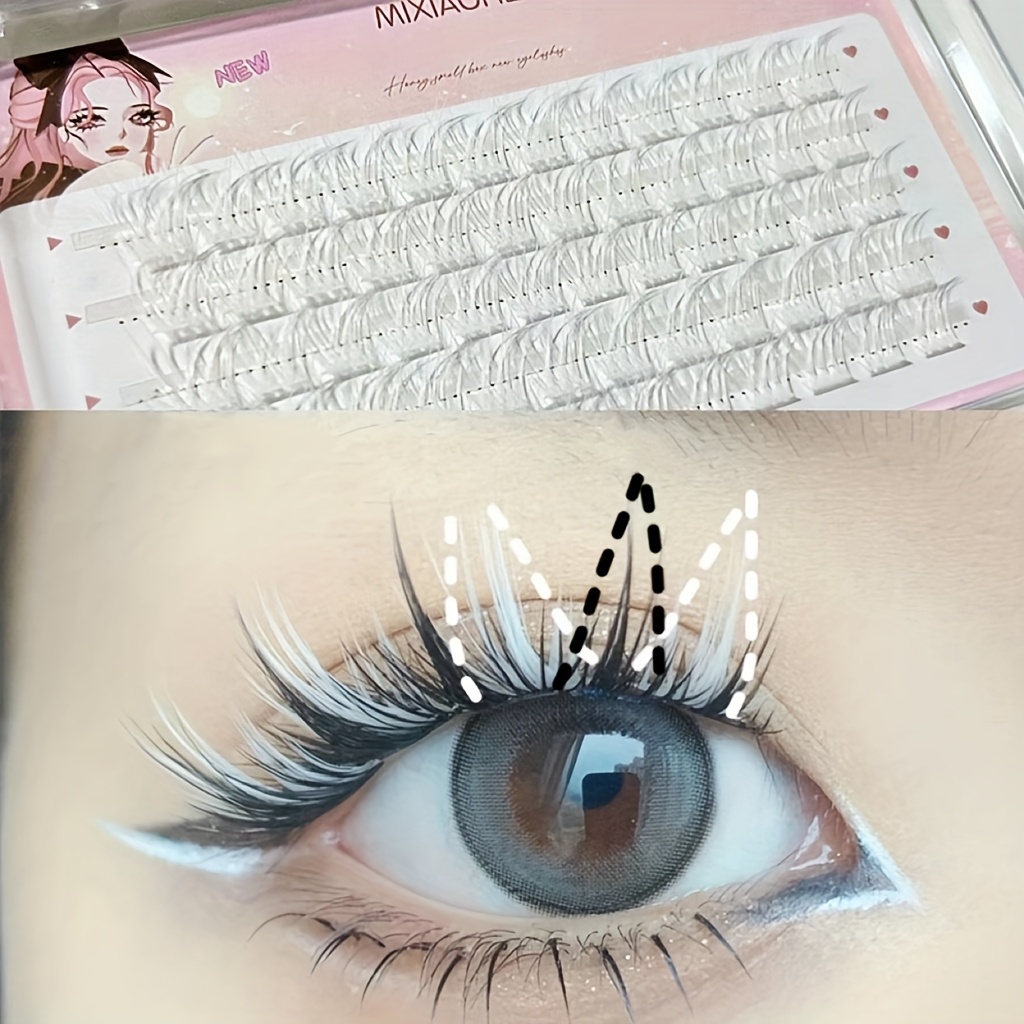 ขนตาปลอม Mixiaohe สีสันสดใส 60 - Eyelash Extension Anime บทวิจารณ์และราคา