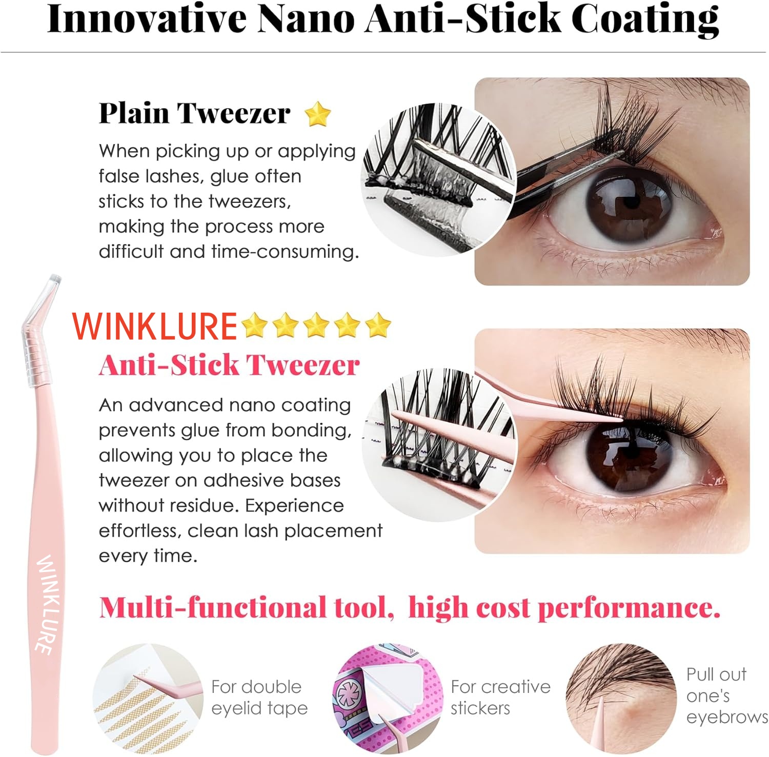 WINKLURE ขนตาปลอมแบบติดเอง ไม่ - Eyelash Extension Cat Eye บทวิจารณ์และราคา